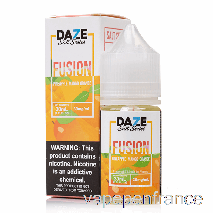 Ananas Mangue Orange - 7 Sels De Fusion Daze - 30 Ml 30 Mg Stylo Vape